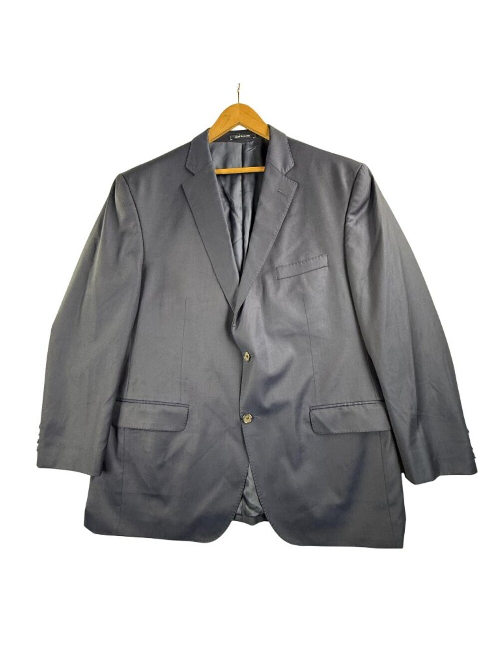 Cremieux Suit Jacket Men 46R Blue Super 130s Wool Loro Piana Sport Coat 2 Button